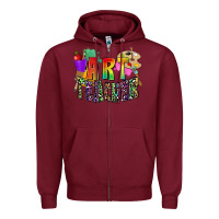 Burgundy art teacher Zipper Hoodie - Zillion Design Studio