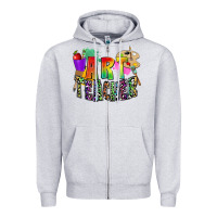 Heather Grey art teacher Zipper Hoodie - Zillion Design Studio