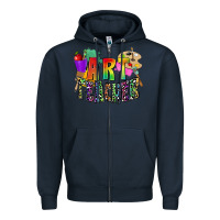 Navy art teacher Zipper Hoodie - Zillion Design Studio