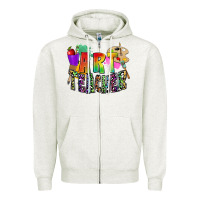 Oatmeal Heather art teacher Zipper Hoodie - Zillion Design Studio