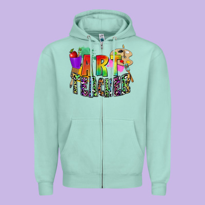 Art Teacher Zipper Hoodie Designed By Zillion Design Studio