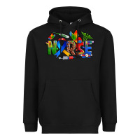 Black autism nurse Heavyweight Hoodie - Zillion Design Studio