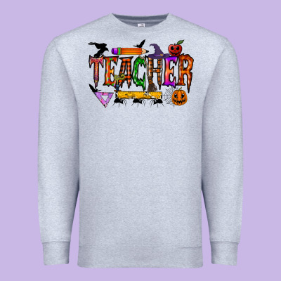 Teacher Halloween Premium Sweatshirt Designed By Racoondesign