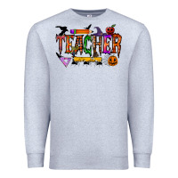 Heather Grey teacher halloween Premium Sweatshirt - RacoonDesign