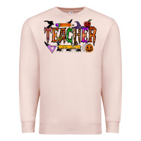 Pale Pink teacher halloween Premium Sweatshirt - RacoonDesign