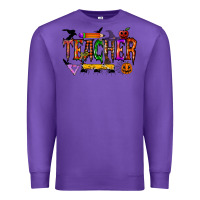 Purple teacher halloween Premium Sweatshirt - RacoonDesign