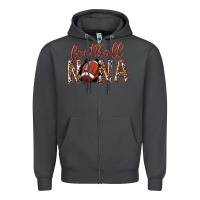 Smoke football nana with leopard Zipper Hoodie - texasbilliewilder
