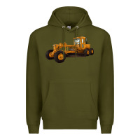 Army Green Motor Grader Premium Hoodie - LillyAllenDesigns