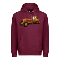 Burgundy Motor Grader Premium Hoodie - LillyAllenDesigns