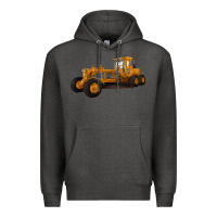 Charcoal Heather Motor Grader Premium Hoodie - LillyAllenDesigns