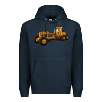 Navy Motor Grader Premium Hoodie - LillyAllenDesigns