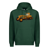 Sports Green Motor Grader Premium Hoodie - LillyAllenDesigns