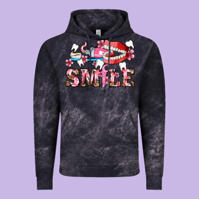 Smile With Teeth And Brush Vintage Hoodie Designed By Adodesignshop
