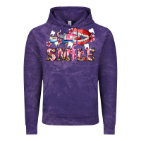 Cloud Purple smile with teeth and brush Vintage Hoodie - AdoDesignShop