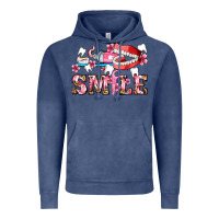 Vintage Denim smile with teeth and brush Vintage Hoodie - AdoDesignShop