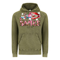 Vintage Olive smile with teeth and brush Vintage Hoodie - AdoDesignShop