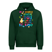 Forest Green in a world where you can be anything Urban Hoodie - MaliasSmallBusiness