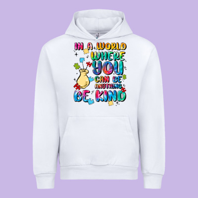 In A World Where You Can Be Anything Urban Hoodie Designed By Maliassmallbusiness