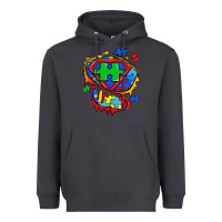 Smoke autism superhero ripped tshirt Heavyweight Hoodie - Zillion Design Studio