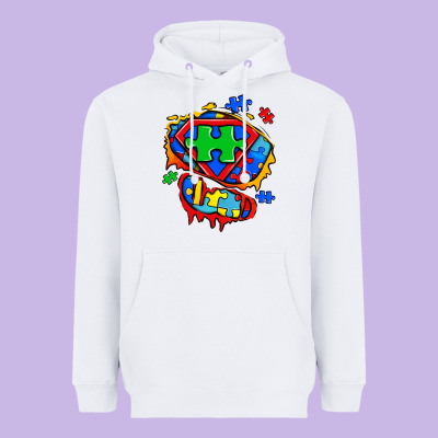 Autism Superhero Ripped Tshirt Heavyweight Hoodie Designed By Zillion Design Studio