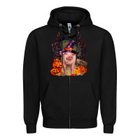 Black Pig halloween Zipper Hoodie - RanaPortraitStore