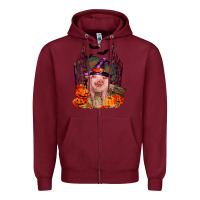 Burgundy Pig halloween Zipper Hoodie - RanaPortraitStore