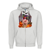 Dove Grey Pig halloween Zipper Hoodie - RanaPortraitStore