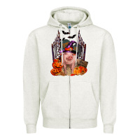 Oatmeal Heather Pig halloween Zipper Hoodie - RanaPortraitStore