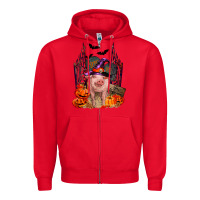 Red Pig halloween Zipper Hoodie - RanaPortraitStore