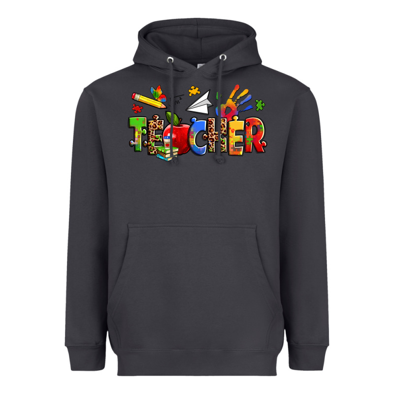 Autism Teacher Heavyweight Hoodie by Zillion Design Studio | Teevron