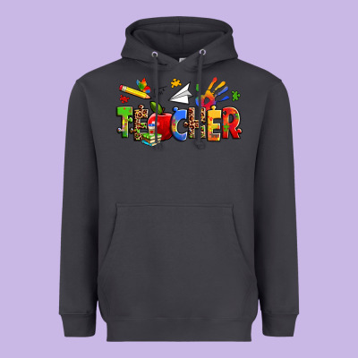 Autism Teacher Heavyweight Hoodie Designed By Zillion Design Studio