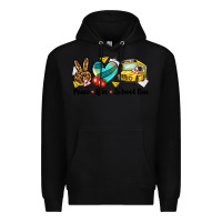 Black peace love school bus Premium Hoodie - NancyCooperArtShop