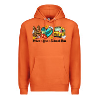 Carrot peace love school bus Premium Hoodie - NancyCooperArtShop