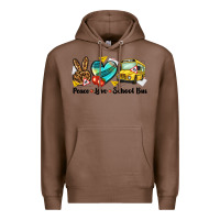 Chestnut peace love school bus Premium Hoodie - NancyCooperArtShop