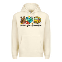 Sandshell peace love school bus Premium Hoodie - NancyCooperArtShop