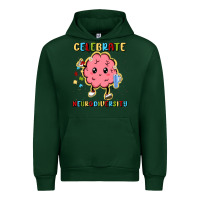 Forest Green celebrate neurodiversity Urban Hoodie - MaliasSmallBusiness