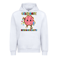 White celebrate neurodiversity Urban Hoodie - MaliasSmallBusiness