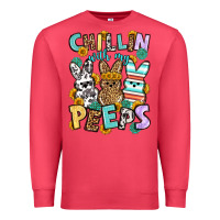 Cardinal Chillin with my peeps Easter Premium Sweatshirt - OliviaCreatesArt