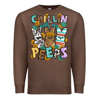 Chestnut Chillin with my peeps Easter Premium Sweatshirt - OliviaCreatesArt