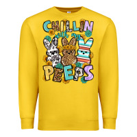 Lemon Chillin with my peeps Easter Premium Sweatshirt - OliviaCreatesArt