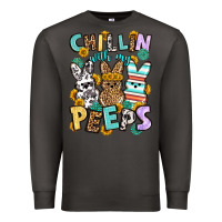 Smoke Chillin with my peeps Easter Premium Sweatshirt - OliviaCreatesArt