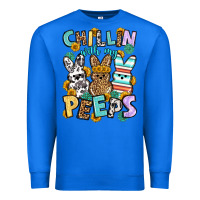 True Royal Chillin with my peeps Easter Premium Sweatshirt - OliviaCreatesArt