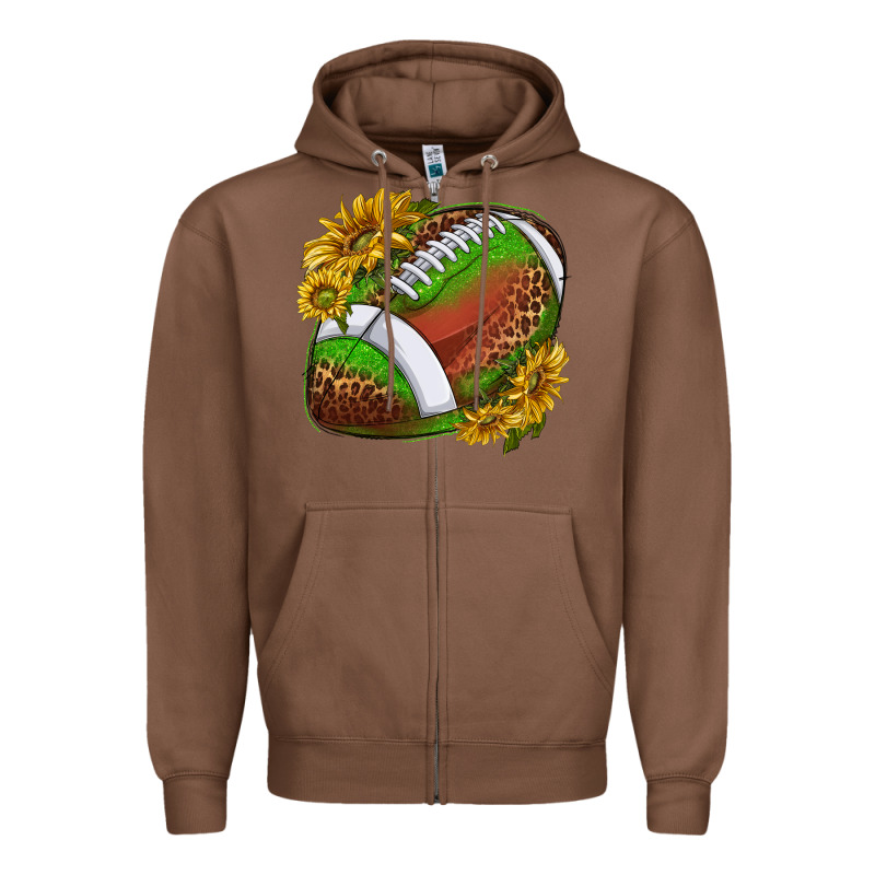 Footballwithsunflowers Zipper Hoodie by texasbilliewilder | Teevron