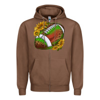 Chestnut footballwithsunflowers Zipper Hoodie - texasbilliewilder