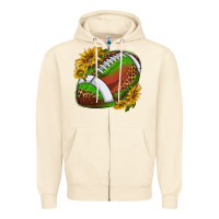 Sandshell footballwithsunflowers Zipper Hoodie - texasbilliewilder