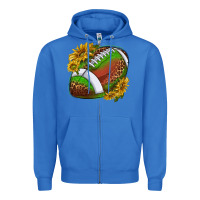 True Royal footballwithsunflowers Zipper Hoodie - texasbilliewilder