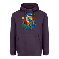 Plum autism trex Heavyweight Hoodie - Zillion Design Studio