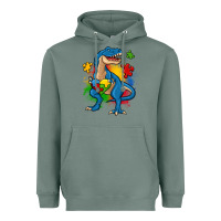 Sage autism trex Heavyweight Hoodie - Zillion Design Studio