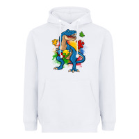 White autism trex Heavyweight Hoodie - Zillion Design Studio