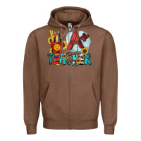 Chestnut a  teacher Zipper Hoodie - Zillion Design Studio